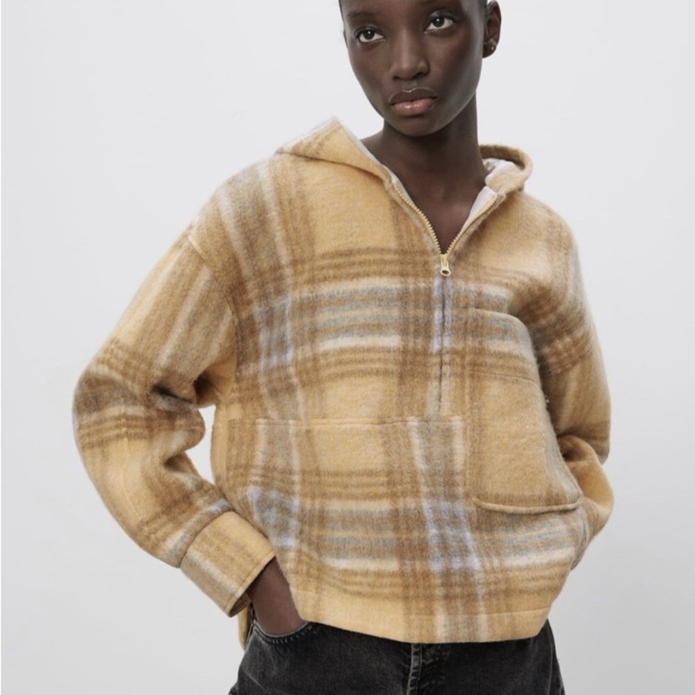 Zara Plaid Wool Pullover